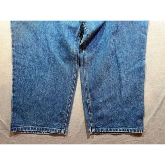 Cherokee‎ Pants Mens 44 Blue Denim Belted Pocketed Jeans Men 44x30 - Picture 3 of 13